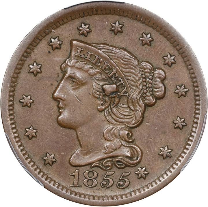 1855 1c Knob on Ear MS BN thumbnail 5