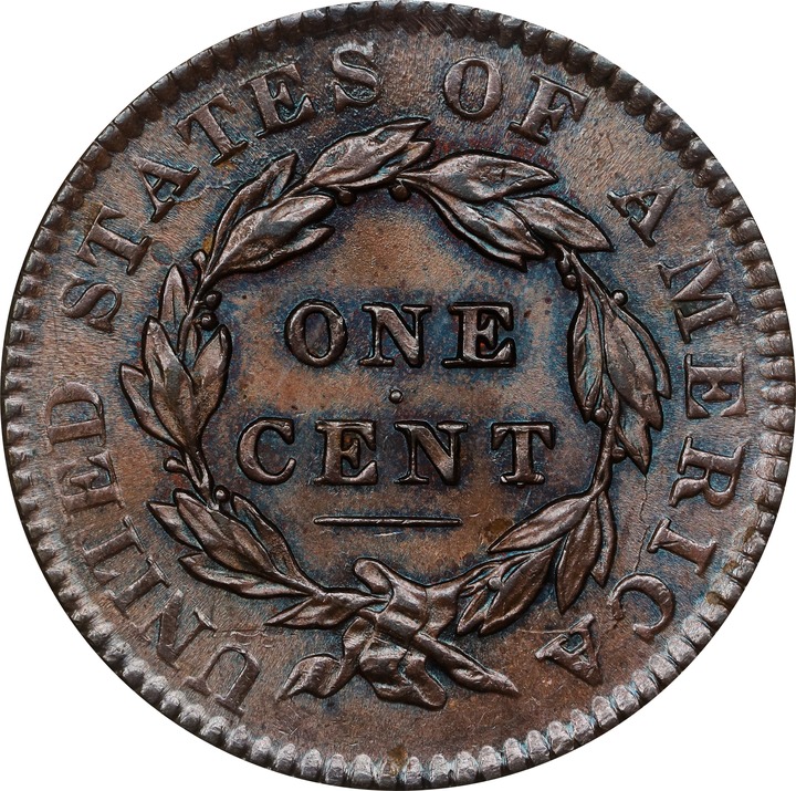 1834 1c Small 8, Large Stars, Medium Letters MS BN MS64 BN thumbnail 2