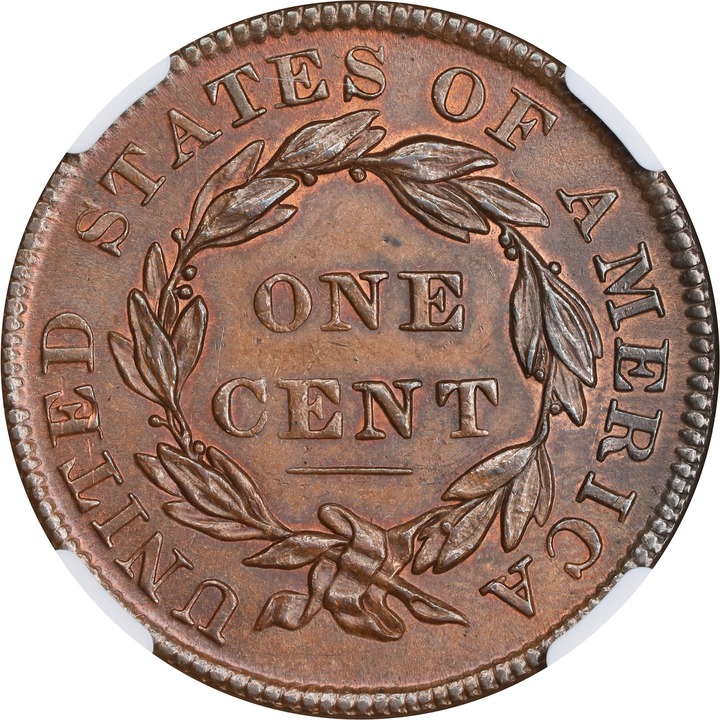 1835 1c Small 8, Small Stars MS BN MS65 BN thumbnail 2
