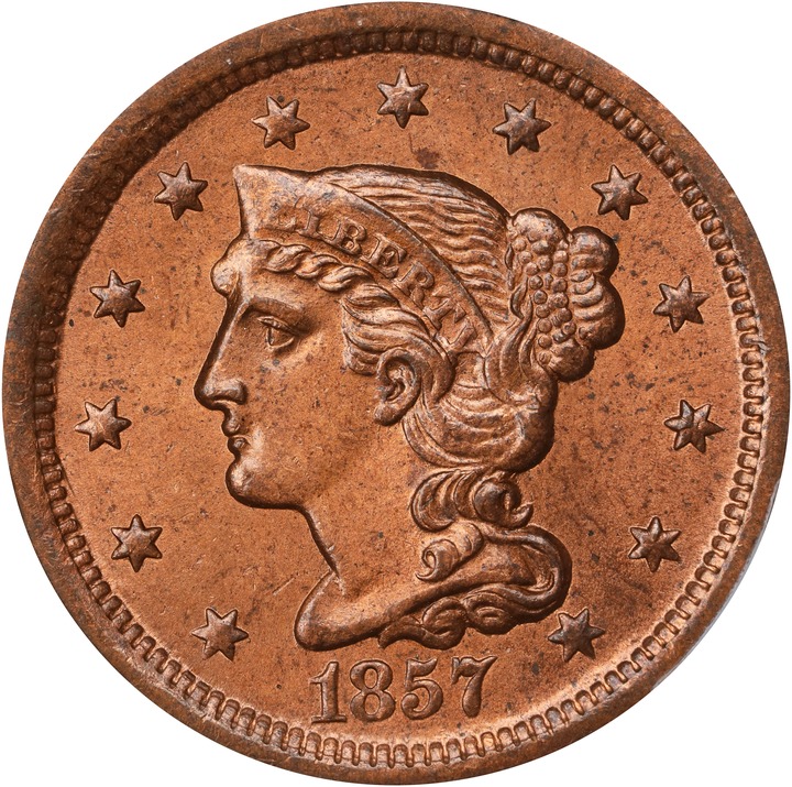 1857 1c Small Date MS RD thumbnail 2