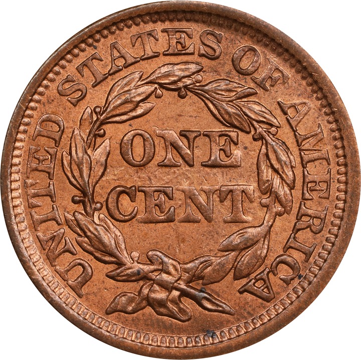 1857 1c Small Date MS RD thumbnail 4
