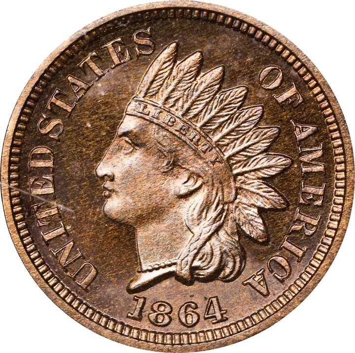 Image for 1864 1c Bronze PR RB PR66 RB