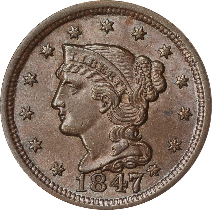 1847/47 1c Large/Small 47, N-31 MS RD thumbnail 2