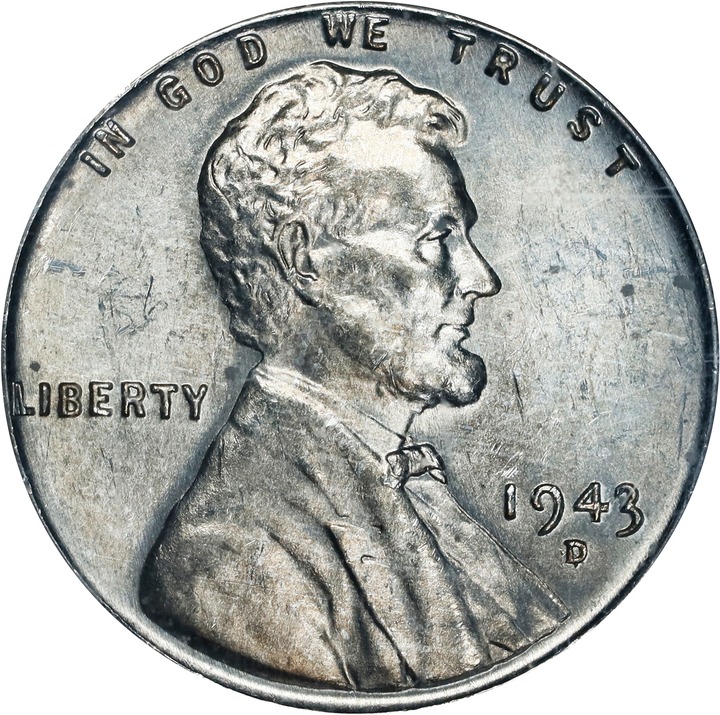 1943-D/D 1c Steel AU58 CAC thumbnail 8