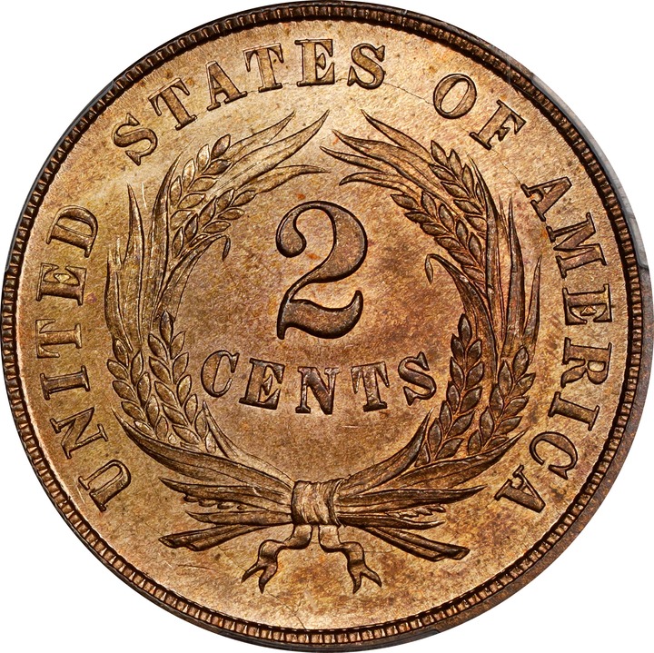 1864 2c Small Motto MS RD MS66 RD thumbnail 2