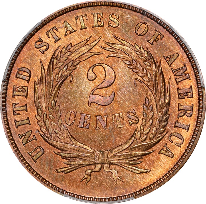 1872 2c MS RD MS66 RD CAC thumbnail 14