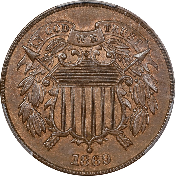 Image for 1869 2c MS BN MS64 BN