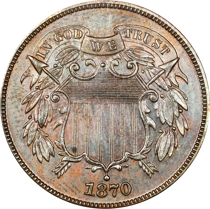 Image for 1870 2c MS RB MS61 RB CAC