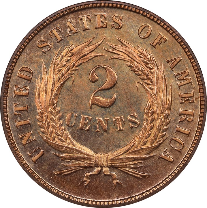 1870 2c PR RD PR65 RD CAC thumbnail 18