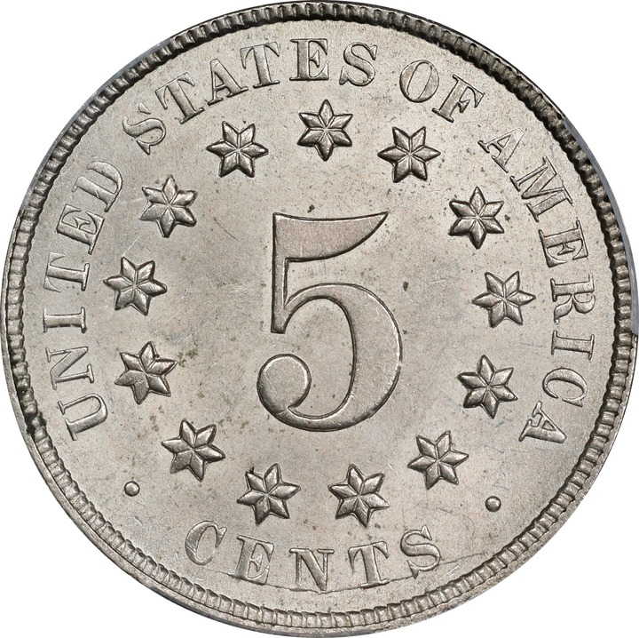 1869 5c MS62 CAC thumbnail 2