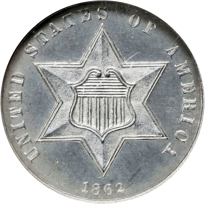 Image for 1862 3cS PR65