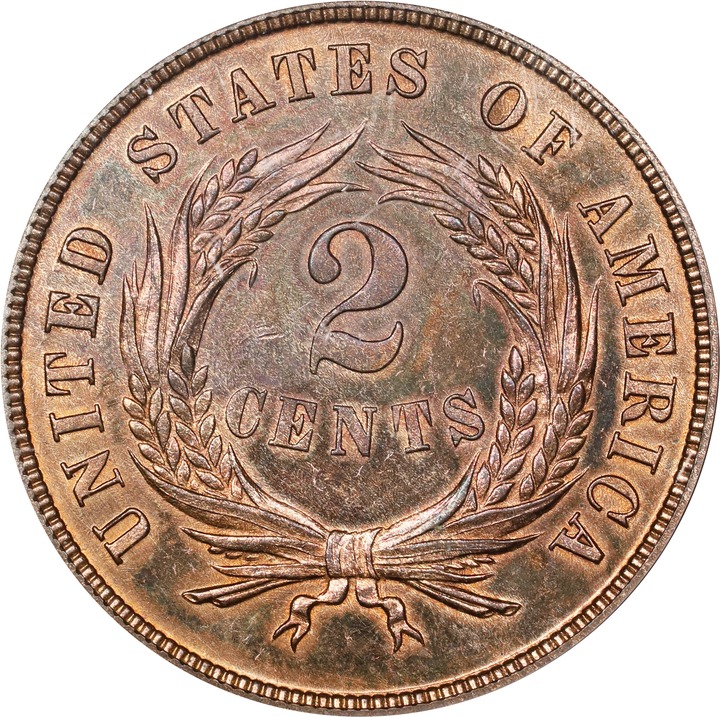 1868 2c PR RB PR61 RB CAC thumbnail 23