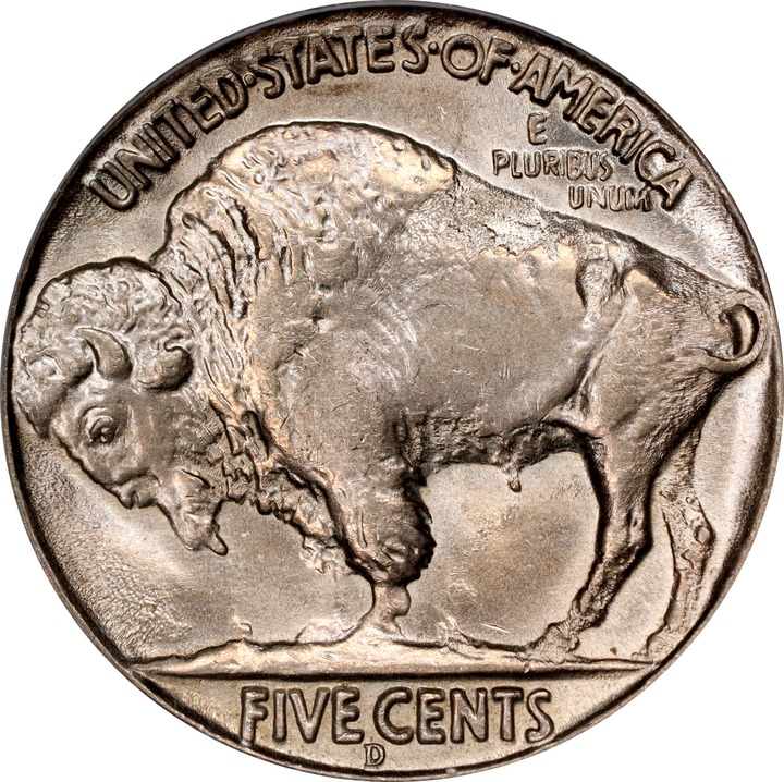1937-D 5c 3 Legs MS65 thumbnail 2