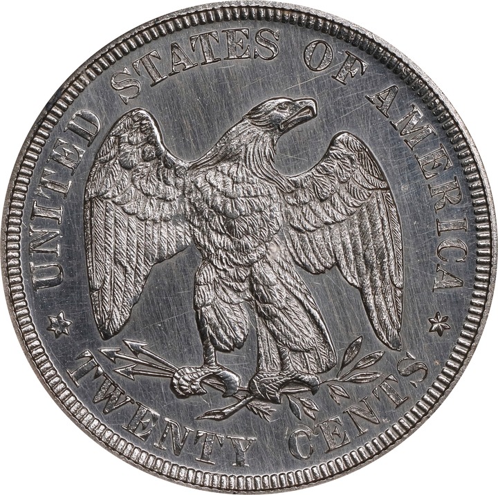 Twenty-Cent Piece 20c Seated Liberty, 1875-1878 [Type] XF40 thumbnail 10