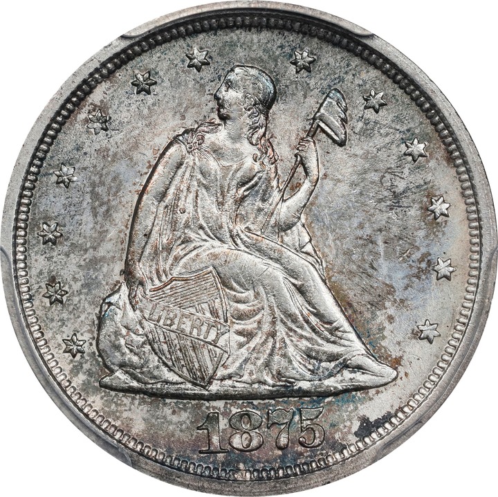 Image for 1875-S 20c MS63 CAC