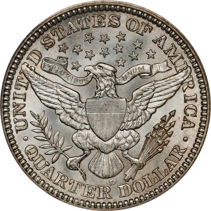 1907-D 25c MS64 thumbnail 2