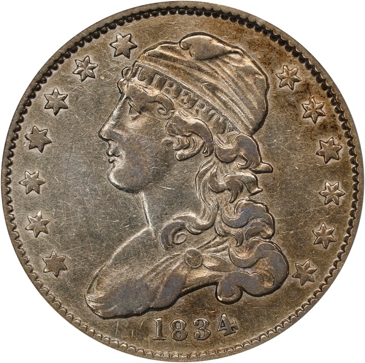 Image for 1834 25c XF40 CAC