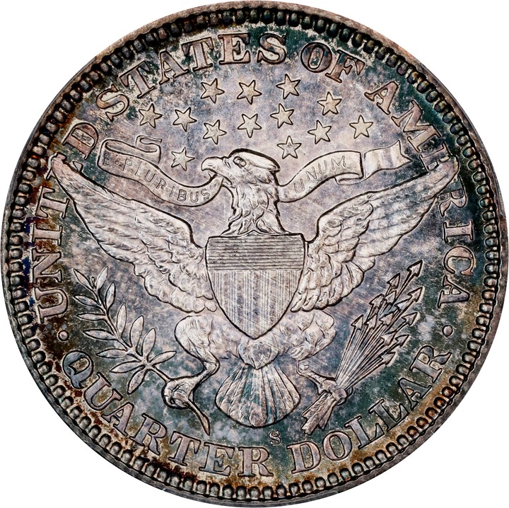 1909-S 25c MS67 CAC thumbnail 2