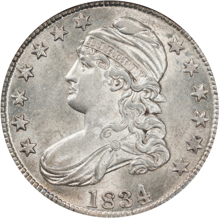 1834 50c Large Date, Small Letters AU53 thumbnail 10