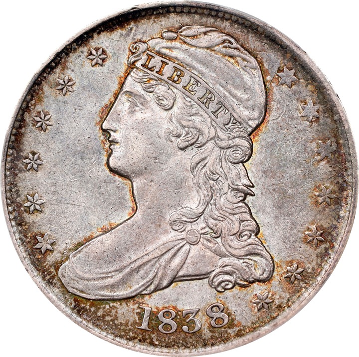 1838 50c Reeded Edge AU50 CAC thumbnail 23