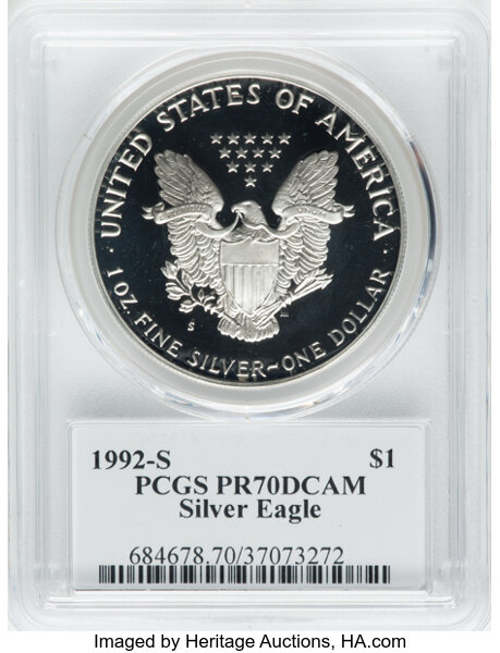 1992-S $1  Silver Eagle PR DCAM OGP thumbnail 12