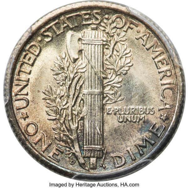 1916-D 10c MS60 thumbnail 8