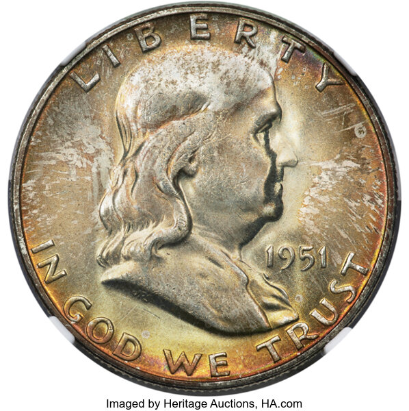 1951-S/S 50c Repunched Mintmark, FS-501 MS FBL