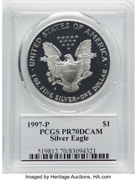 1997-P $1  Silver Eagle PR DCAM OGP thumbnail 14