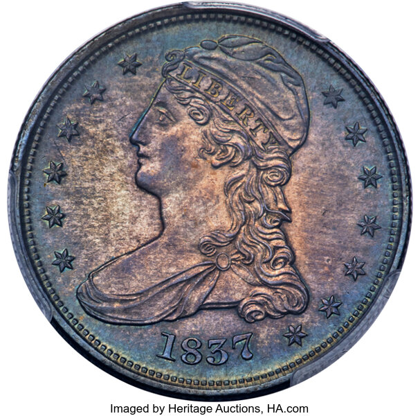 1837 50c Reeded Edge, GR-23 MS