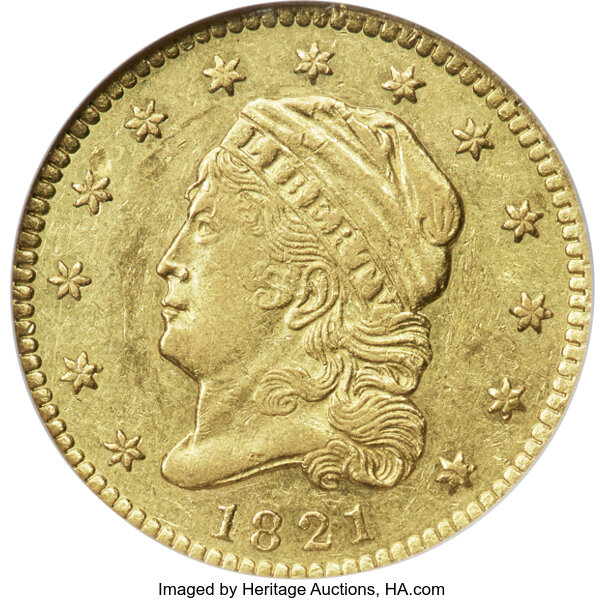 1821 $2 1/2 BD-1 MS