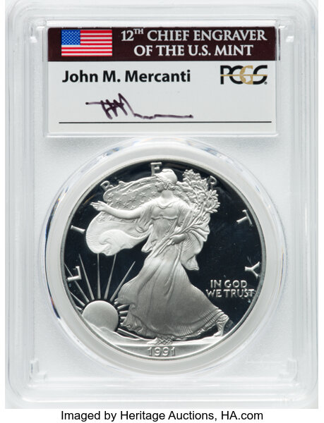 1991-S $1  Silver Eagle PR DCAM OGP thumbnail 15