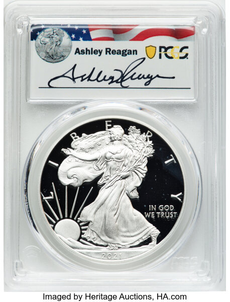 2021-W $1  Silver Eagle, Type 1 PR DCAM PR67 DCAM CAC thumbnail 9