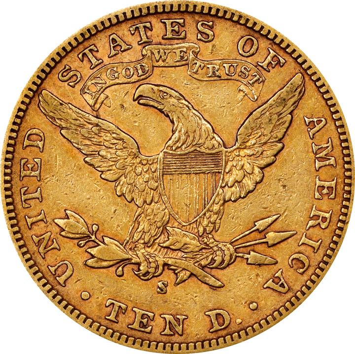 1907-S $10 XF40 thumbnail 2
