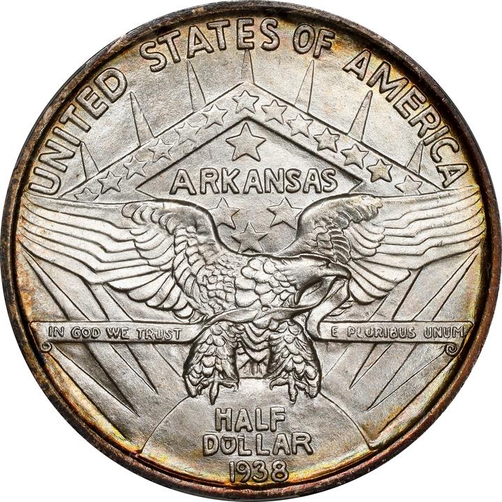 1938 50c Arkansas MS67 thumbnail 4