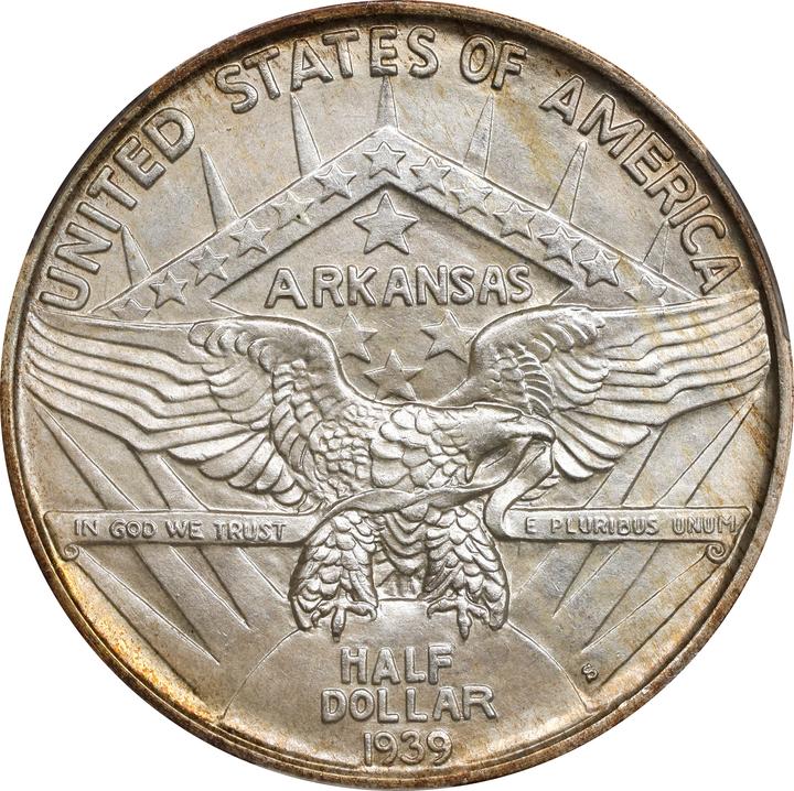 1939-S 50c Arkansas MS67 thumbnail 2