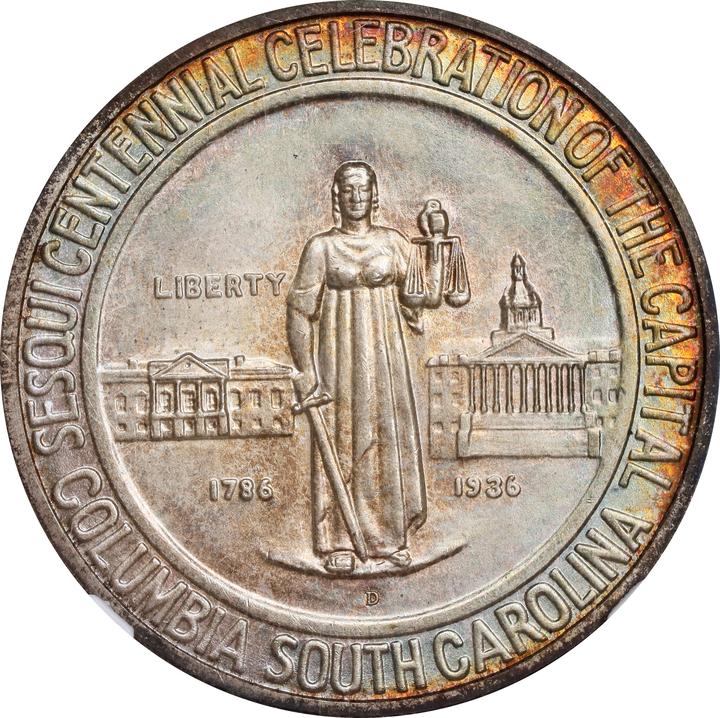 Image for 1936-D 50c Columbia MS68 CAC
