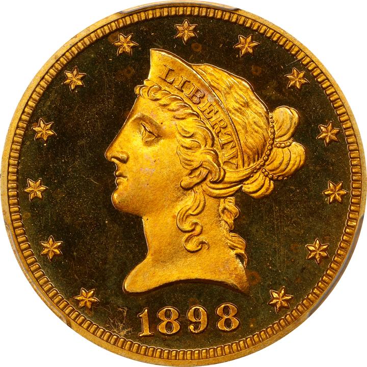 Image for Liberty Gold Eagle $10  Motto, 1866-1907 PR DCAM [Type] PR66 DCAM