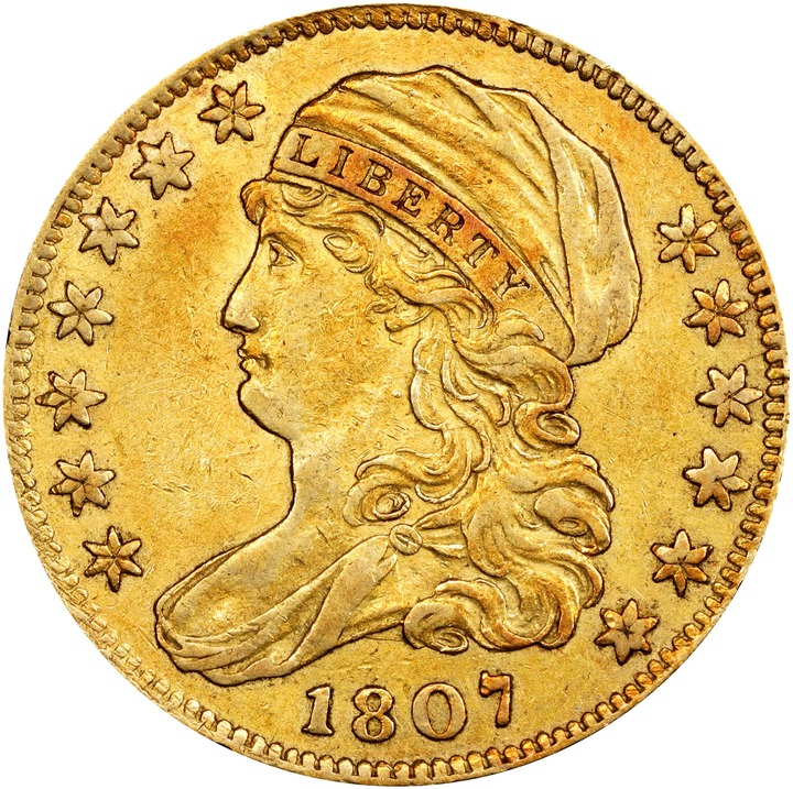 1807 $5  Capped Bust, Left, BD-8 MS thumbnail 9