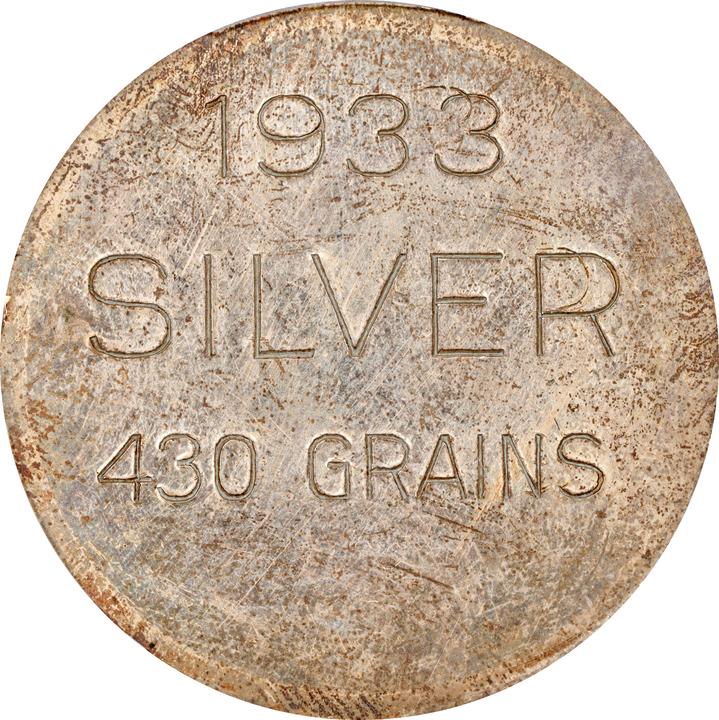1933 SC$1 Pedley-Ryan, Ty.4, Silver, HK-825 MS61 thumbnail 3