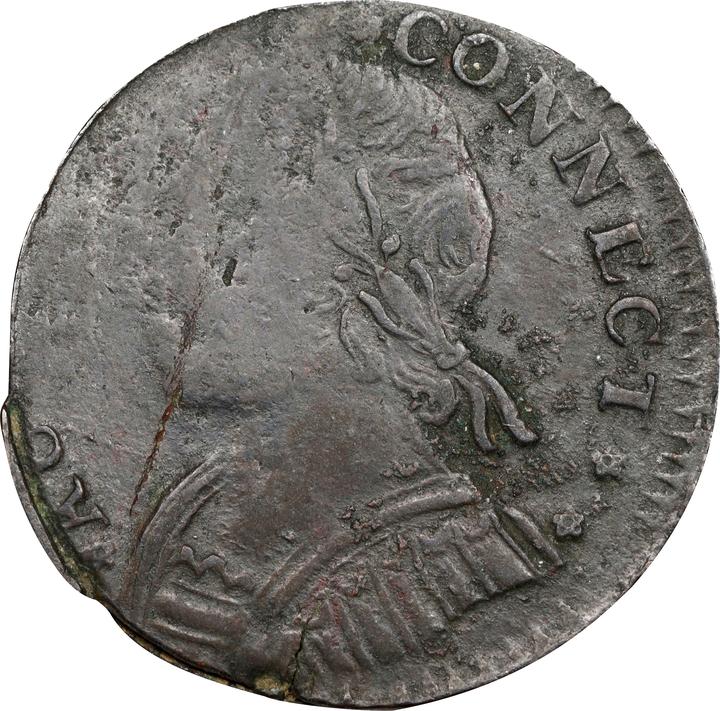 1787 Copper Connecticut, Mailed Bust Left, CONNECT, INDE MS BN G4 BN thumbnail 3