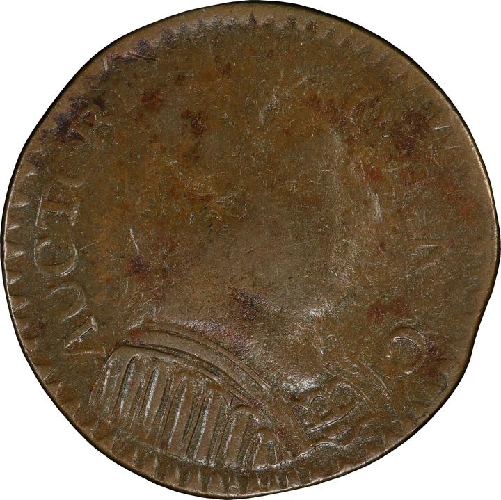 Image for 1787 Copper Connecticut, Mailed Bust Right, Mutton MS BN VF20 BN
