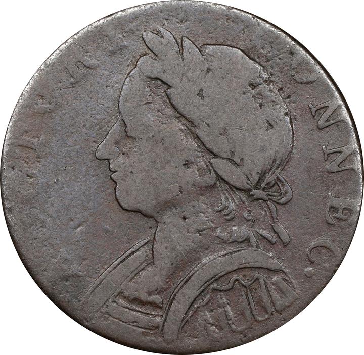 1787 Copper Connecticut, Mailed Bust Left, Horned MS BN VG10 BN thumbnail 11