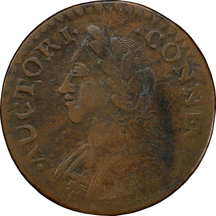 1787 Copper Connecticut, Mailed Bust Left, Laughing MS BN VG8 BN thumbnail 21