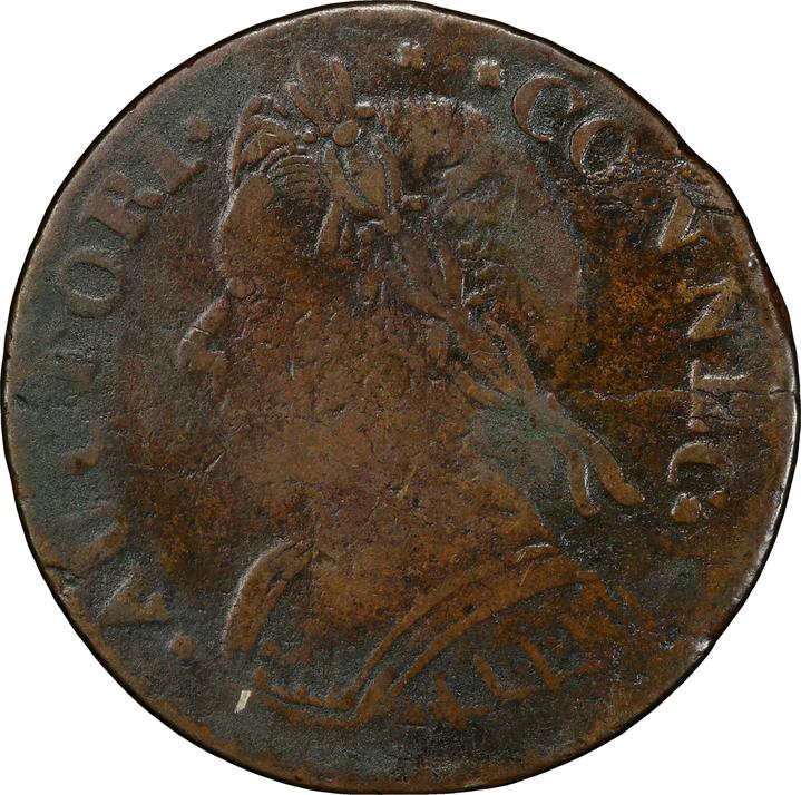 Image for 1787 Copper Connecticut, Mailed Bust Left MS BN F12 BN