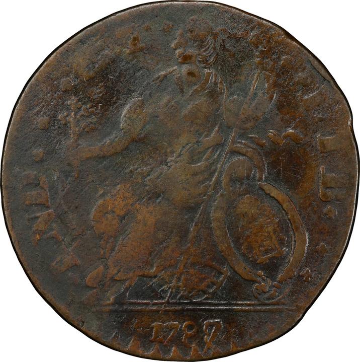 1787 Copper Connecticut, Mailed Bust Left MS BN F12 BN thumbnail 2