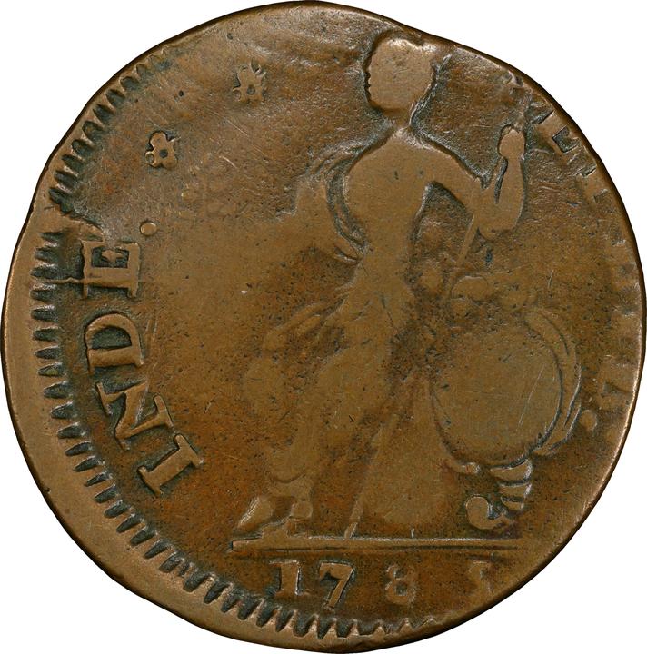 1785 Copper Connecticut, Bust Right MS BN VF25 BN thumbnail 2