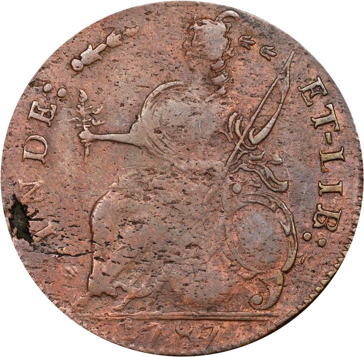 1787 Copper Connecticut, Draped Bust Left, AUCIORI MS BN G4 BN thumbnail 8