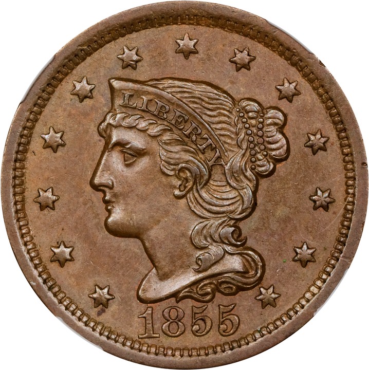 1855 1c Upright 55 MS BN thumbnail 7