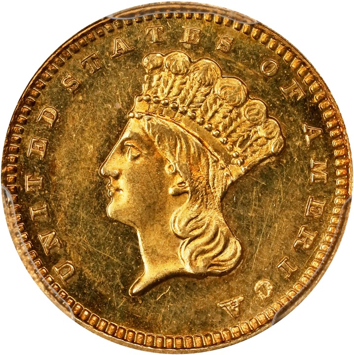 Image for Liberty Gold Dollar G$1 Type 3, 1856-1889 [Type] PR63