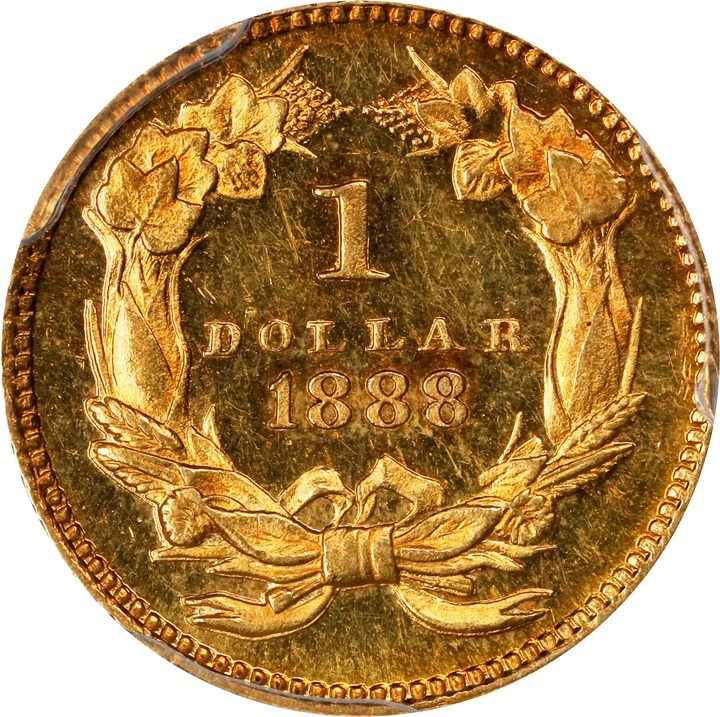 Liberty Gold Dollar G$1 Type 3, 1856-1889 [Type] PR63 thumbnail 2